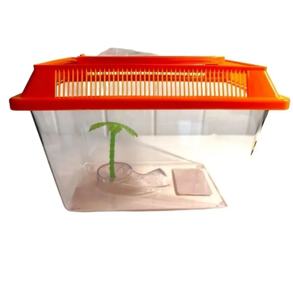 Portable Aquatic/Terrarium Tank, Plastic Carrier Cage with Lid and Handle NWT